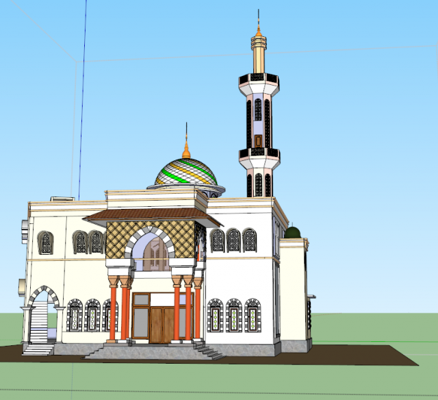 little mosque Modelo 3D .c4d .max .obj .3ds .fbx .stl .blend 