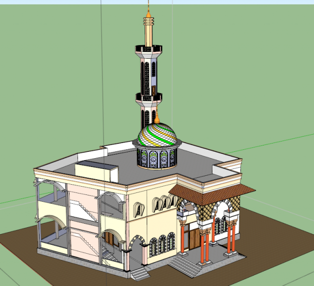 Download little mosque 3D Model