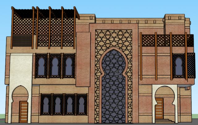 islamic cultural building 3D Model .c4d .max .obj .3ds .fbx .stl .blend 