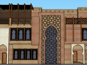 islamic cultural building Modello 3D