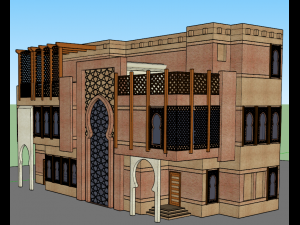 islamic cultural building 3D Model