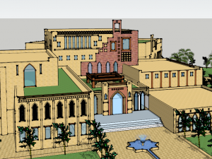 islamic cultural center 2 3D Model