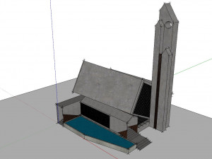 modern mosque Modello 3D