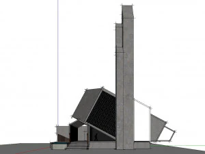 modern mosque 3D Model