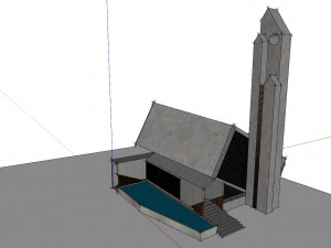 modern mosque Model 3D