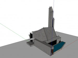 modern mosque 3D Model