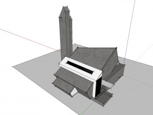 modern mosque Model 3D