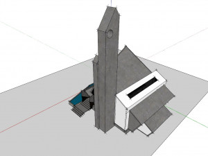 modern mosque Model 3D