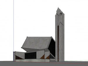 modern mosque 3D Model