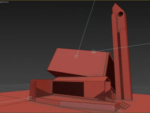modern mosque 3D Model