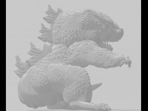 godzila 3d print model 3D Baskı Modeli