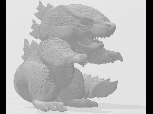 godzila 3d print model 3D Baskı Modeli