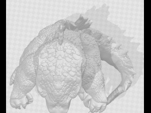 godzila 3d print model 3D Baskı Modeli