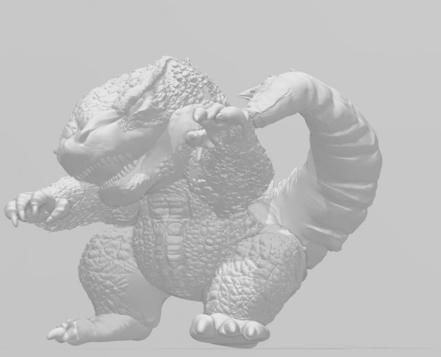godzilla 3d print model 2 3D Baskı Modeli .c4d .max .obj .3ds .fbx .stl .blend 