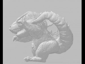 godzilla 3d print model 2 3D Baskı Modeli