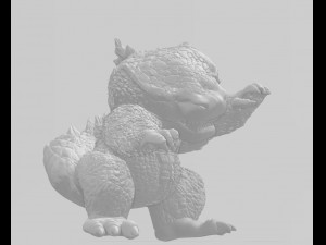 godzilla 3d print model 2 3D Baskı Modeli
