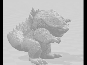 godzilla 3d print model 2 3D Baskı Modeli