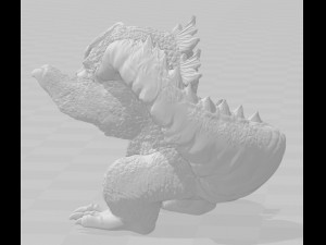 godzilla 3d print model 2 3D Baskı Modeli