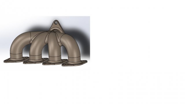 exhaust manifold 3D 프린트 모델 .c4d .max .obj .3ds .fbx .stl .blend 