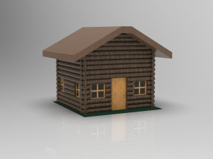 log cabin 3D 모델