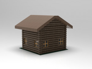 log cabin Modèle 3D