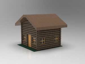 log cabin Modèle 3D