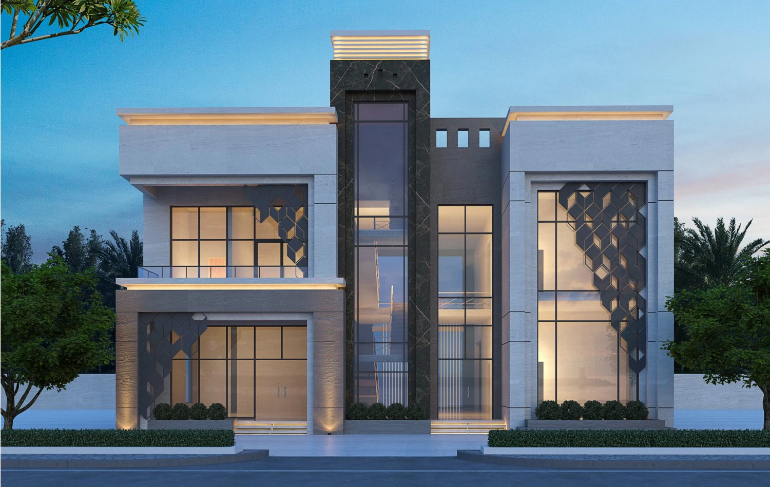 villa 3D Model .c4d .max .obj .3ds .fbx .stl .blend 