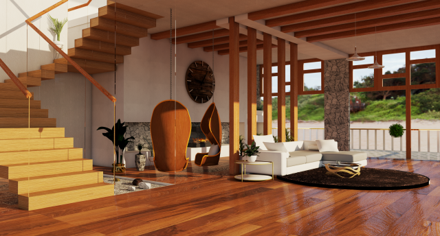 living room 3Dモデル .c4d .max .obj .3ds .fbx .stl .blend