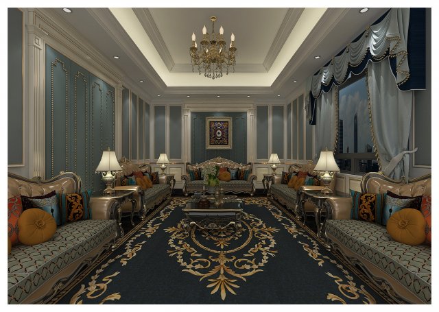 living room 3D मॉडल .c4d .max .obj .3ds .fbx .stl .blend 