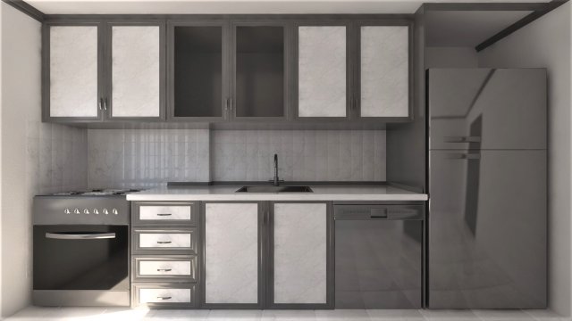 kitchen 3D Model .c4d .max .obj .3ds .fbx .stl .blend 