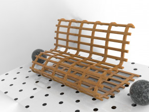 wood bench 3D Model