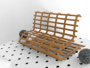 wood bench 3D Model