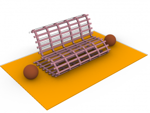 wood bench 3D Model