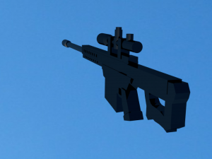 arma 3d low poly Modello 3D