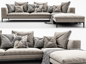 bb italia michel sofa set 3Dモデル