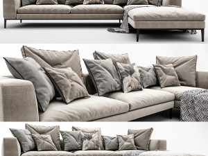 bb italia michel sofa set 3D Model