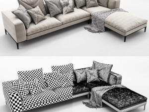 bb italia michel sofa set 3D Model
