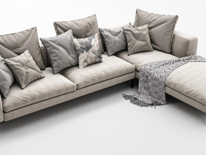 bb italia michel sofa set 3D Model