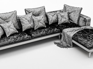 bb italia michel sofa set 3D Model