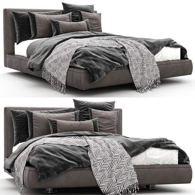 bb italia richard bed Modelo 3D .c4d .max .obj .3ds .fbx .stl .blend 