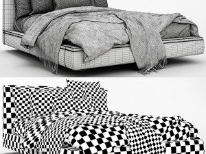bb italia richard bed Modelo 3D