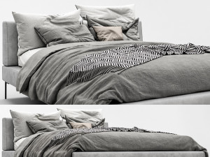 bb italia charles bed Modelo 3D