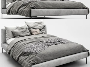 bb italia charles bed 3D Model