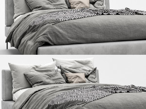 bb italia charles bed Modèle 3D
