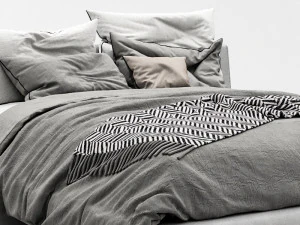 bb italia charles bed 3D Model