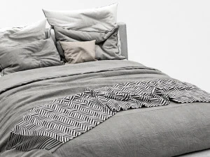 bb italia charles bed 3D Model