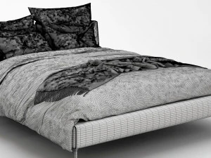 bb italia charles bed 3D Model