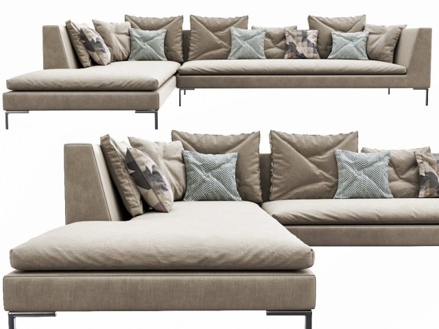 bebitalia charles sofa 2 Model 3D .c4d .max .obj .3ds .fbx .stl .blend 