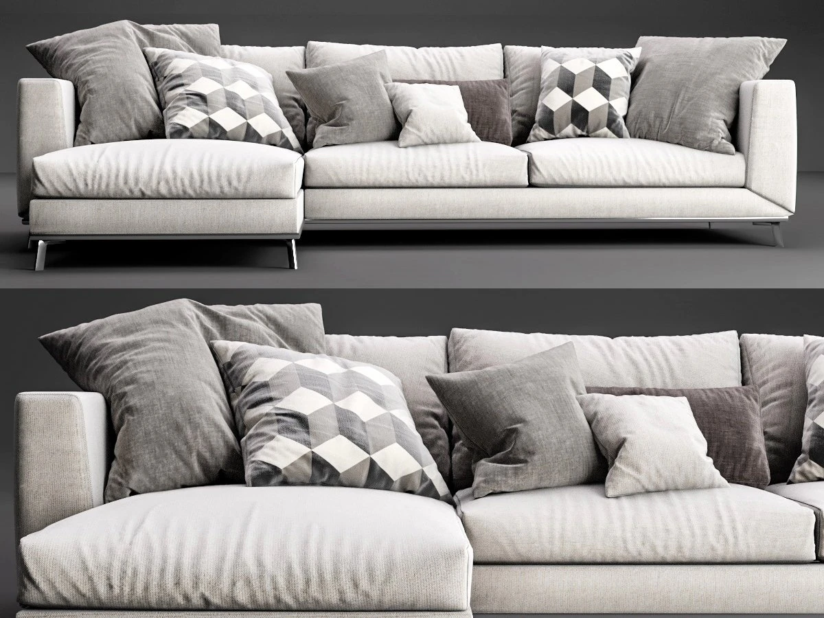 boconcept fargo chaise lounge 3D Model .c4d .max .obj .3ds .fbx .stl .blend 