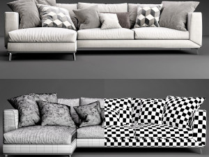 boconcept fargo chaise lounge 3D Модель